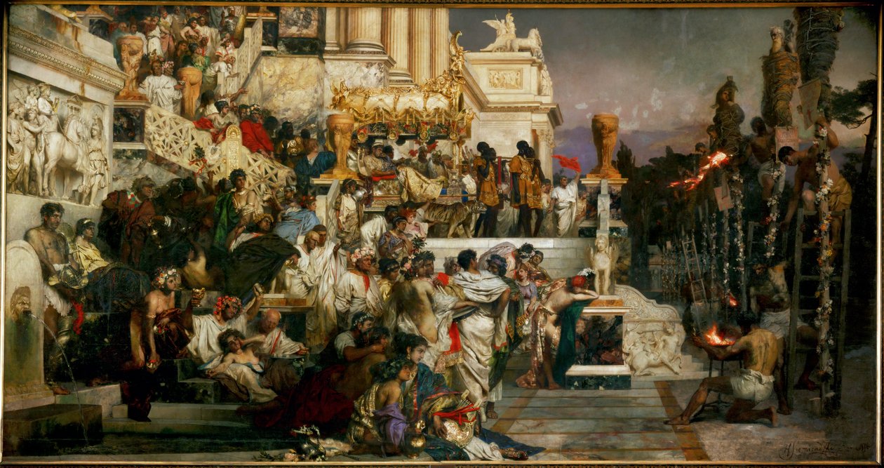 De fakkels van Nero door Hendrik Siemiradzki