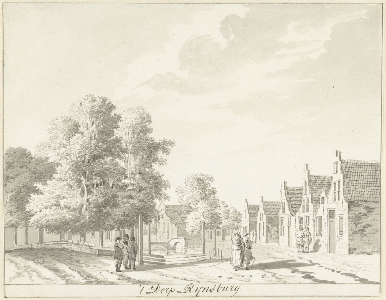 Het dorp Rijnsburg door Hendrik Tavenier