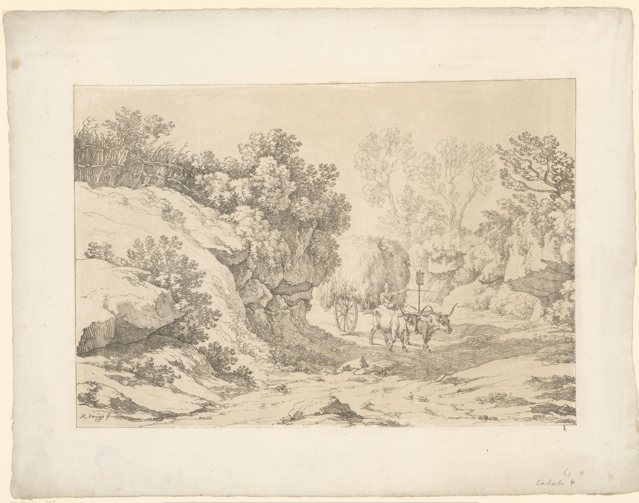 Hooiwagen op weg door Hendrik Voogd