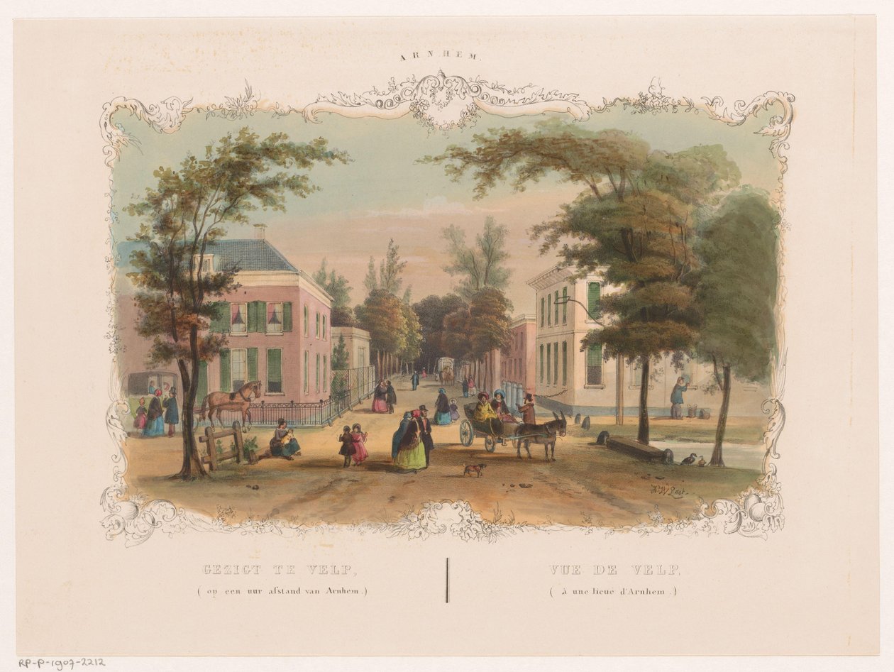 Straat in Velp bij Arnhem door Hendrik Wilhelmus Last