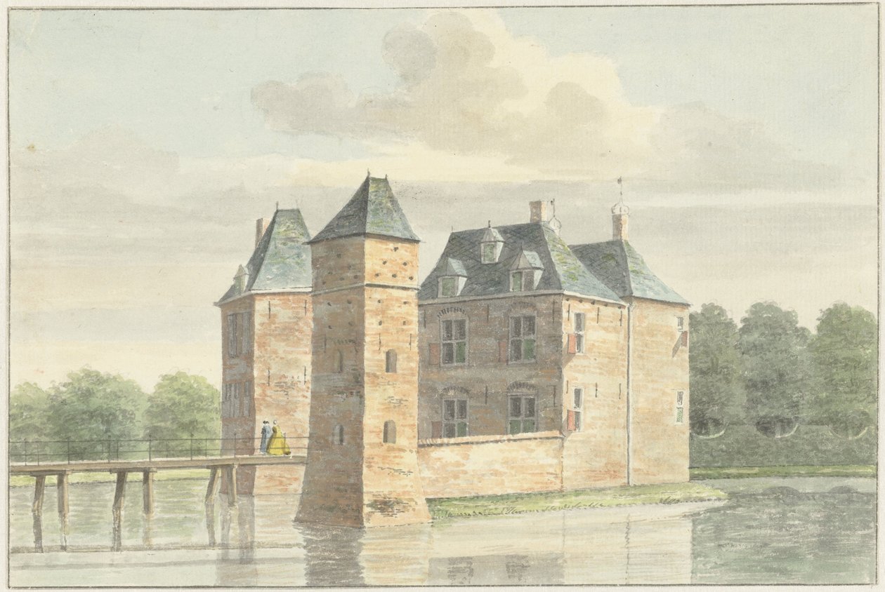 Kasteel Moersbergen bij Doorn door Hendrik de Winter