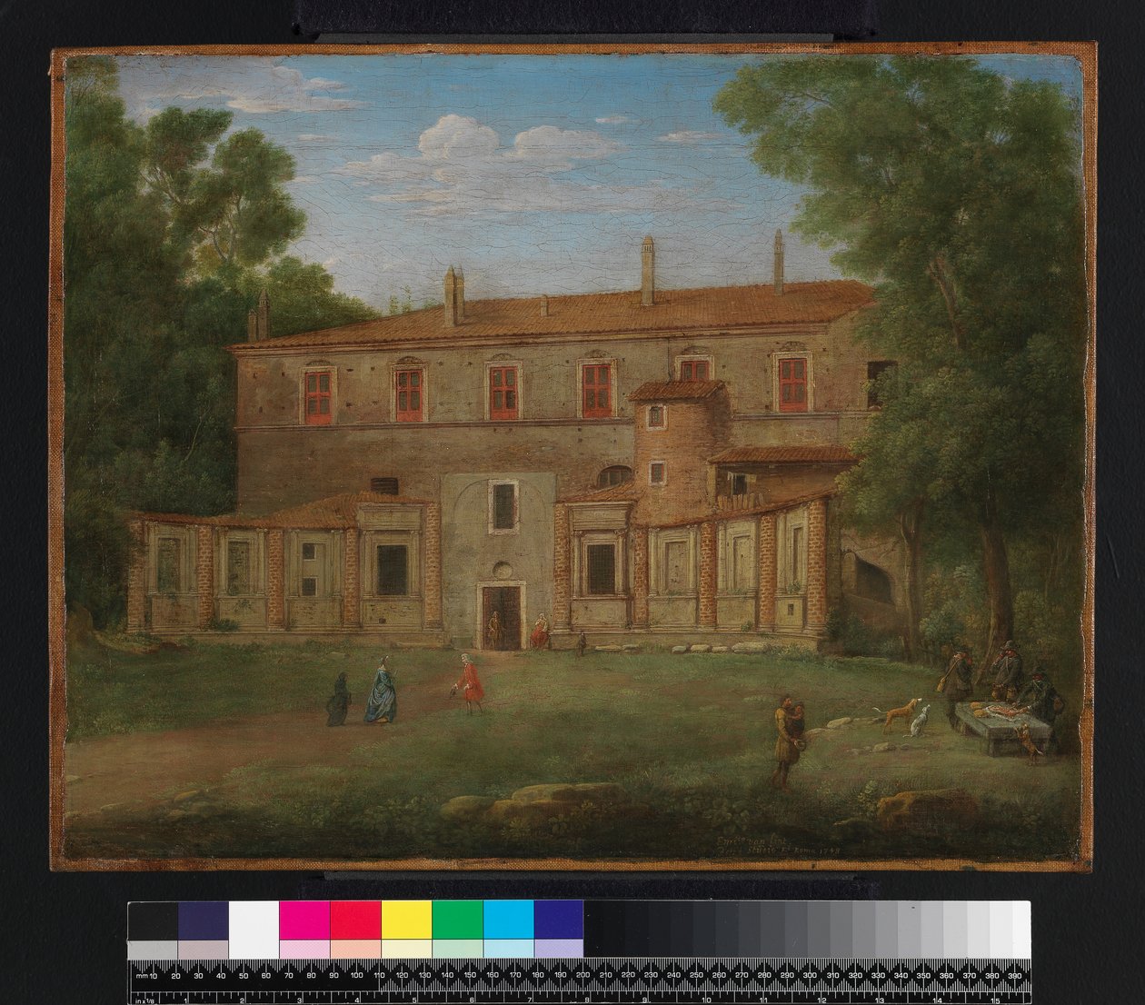 De Villa Madama, Rome, 1748 door Hendrik van Lint
