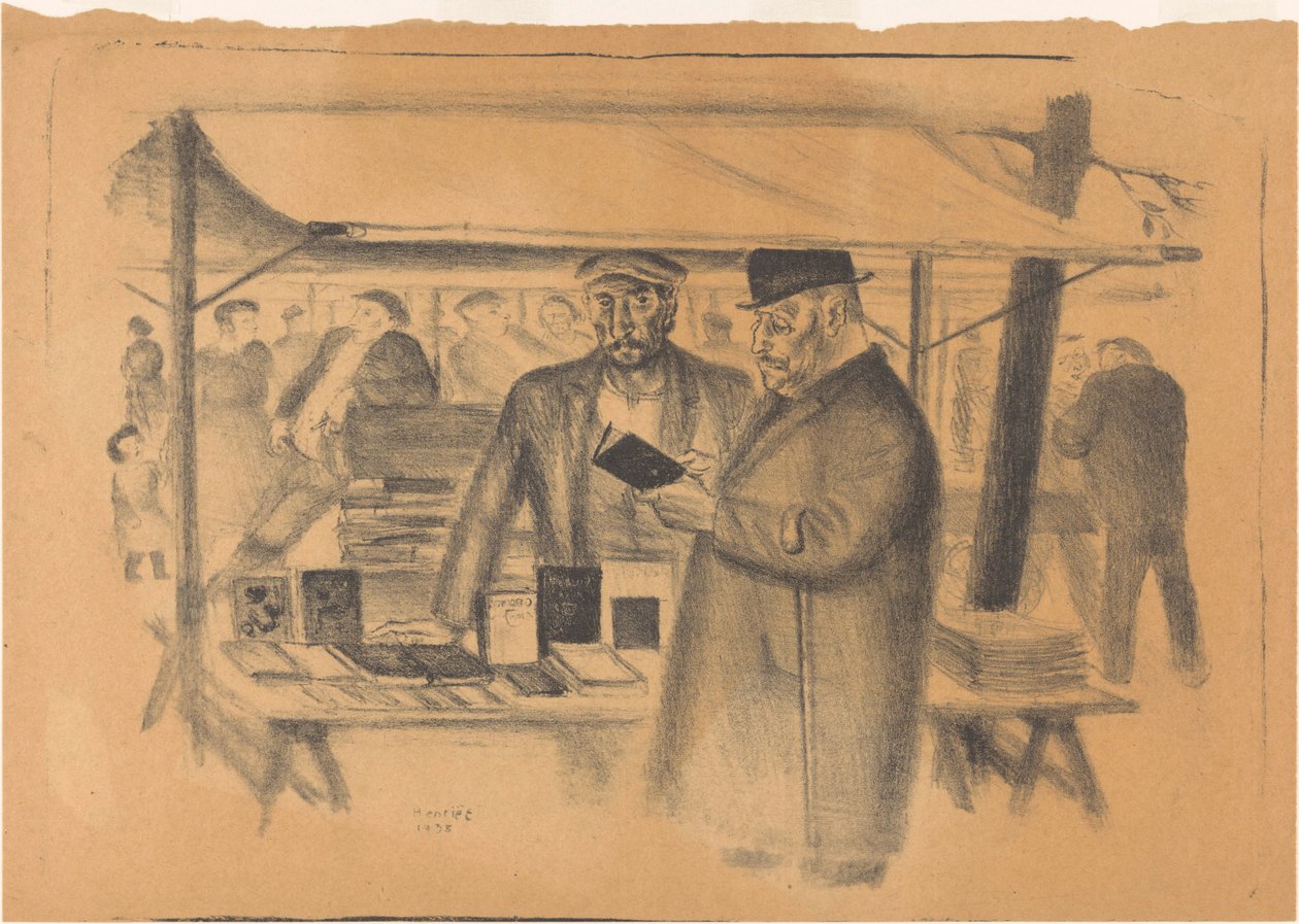 Boekenkraam op een markt door Henk Henriët