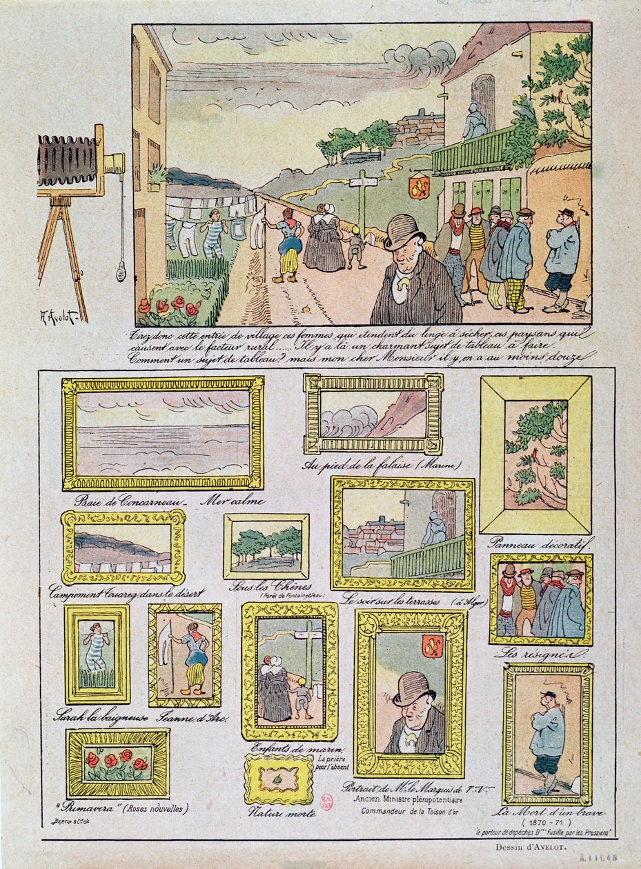 Demonstratie van de vele toepassingen van een foto in compositie, c.1910 door Henri Avelot
