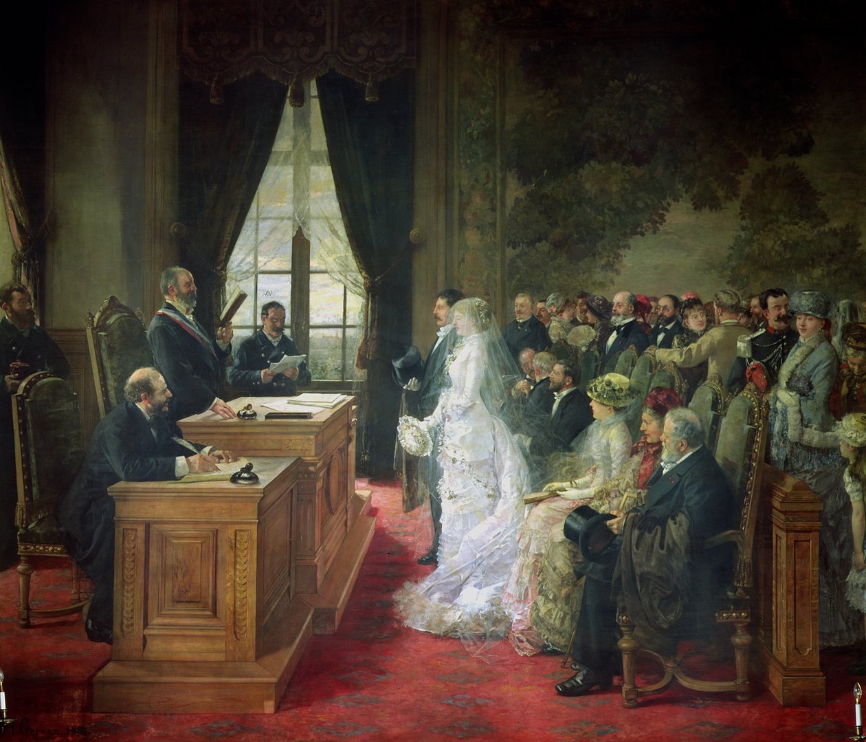 Het Burgerlijk Huwelijk, 1881 door Henri Gervex
