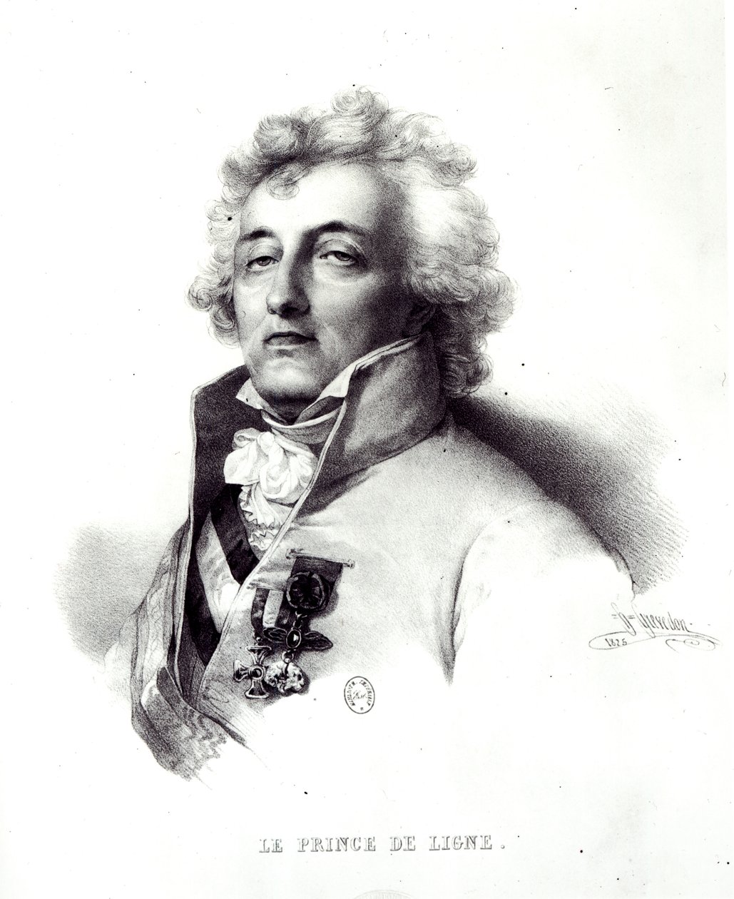 Portret van maarschalk Charles-Joseph (1735-1814) Prins de Ligne door Henri Grevedon