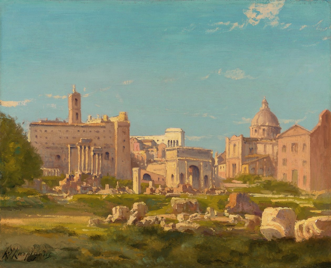 Het Romeinse forum door Henri Joseph Harpignies