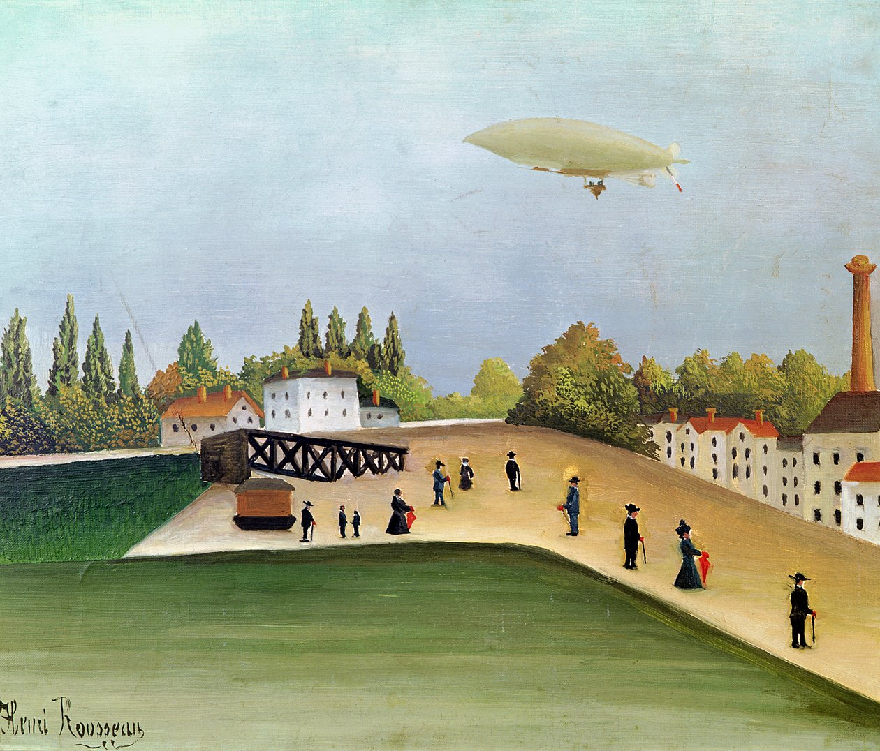 Kade bij Ivry, c.1908 door Henri Rousseau