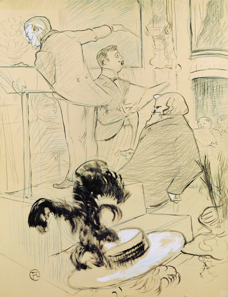 Ambroise Thomas (1811-96) bij een repetitie van zijn opera 