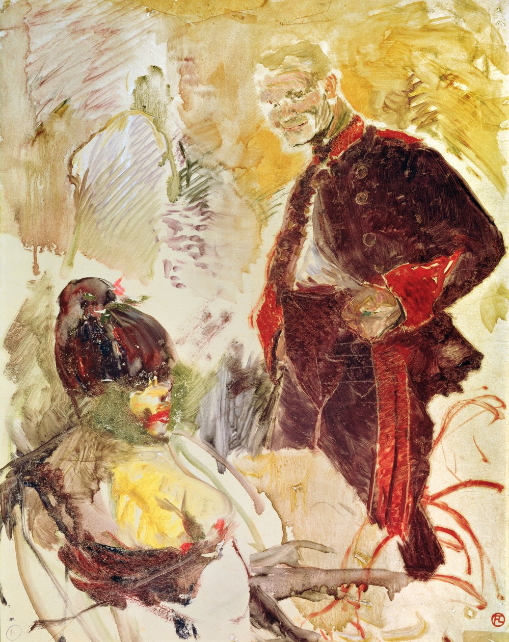 Artillerist en meisje, 1886 door Henri de Toulouse Lautrec