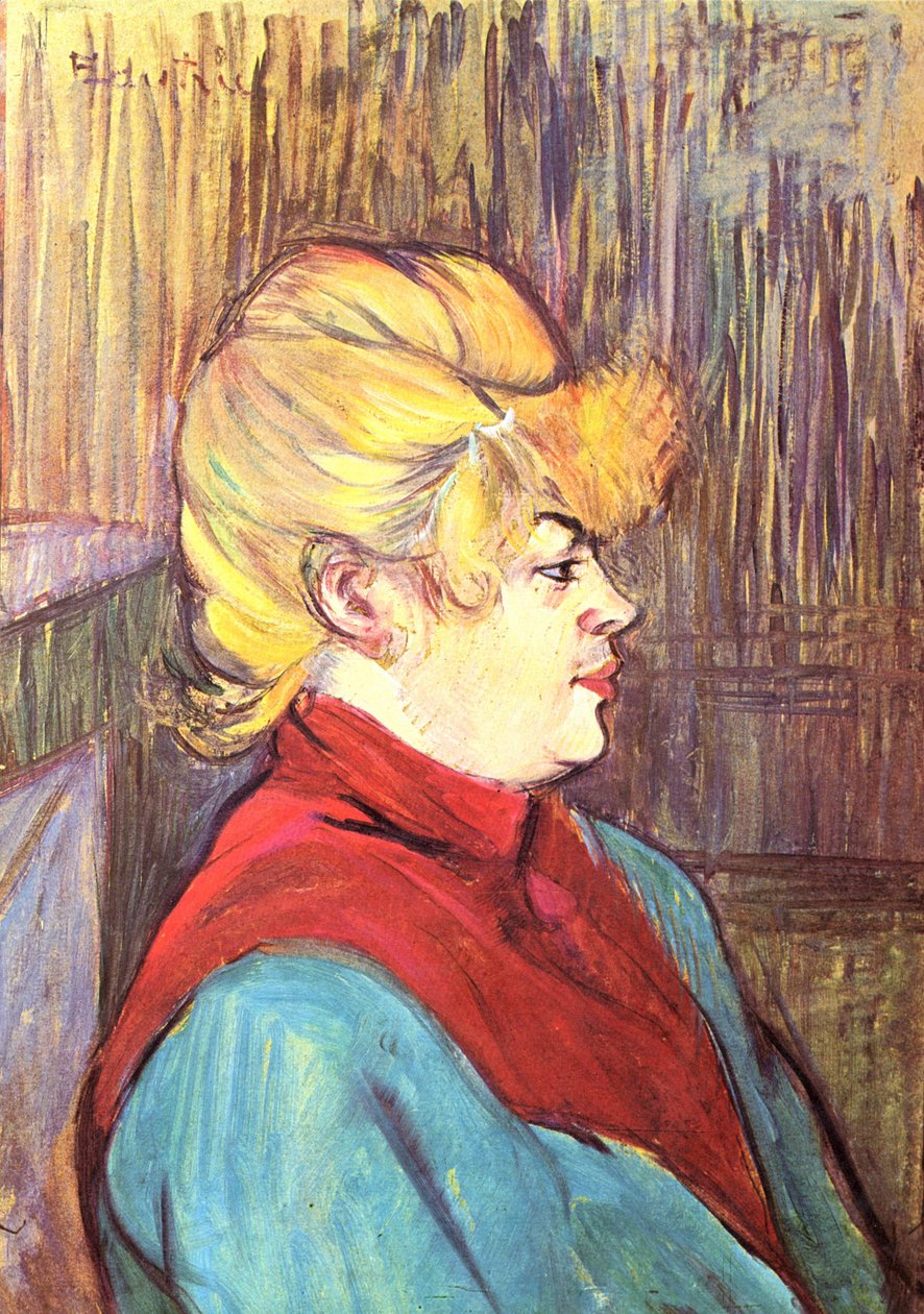 Bewoonster van een bordeel door Henri de Toulouse-Lautrec