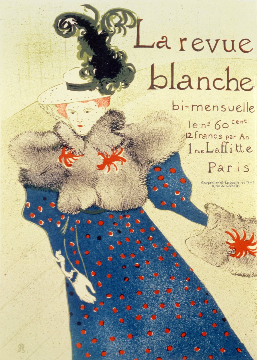 Omslag van La Revue Blanche, 1895 door Henri de Toulouse Lautrec