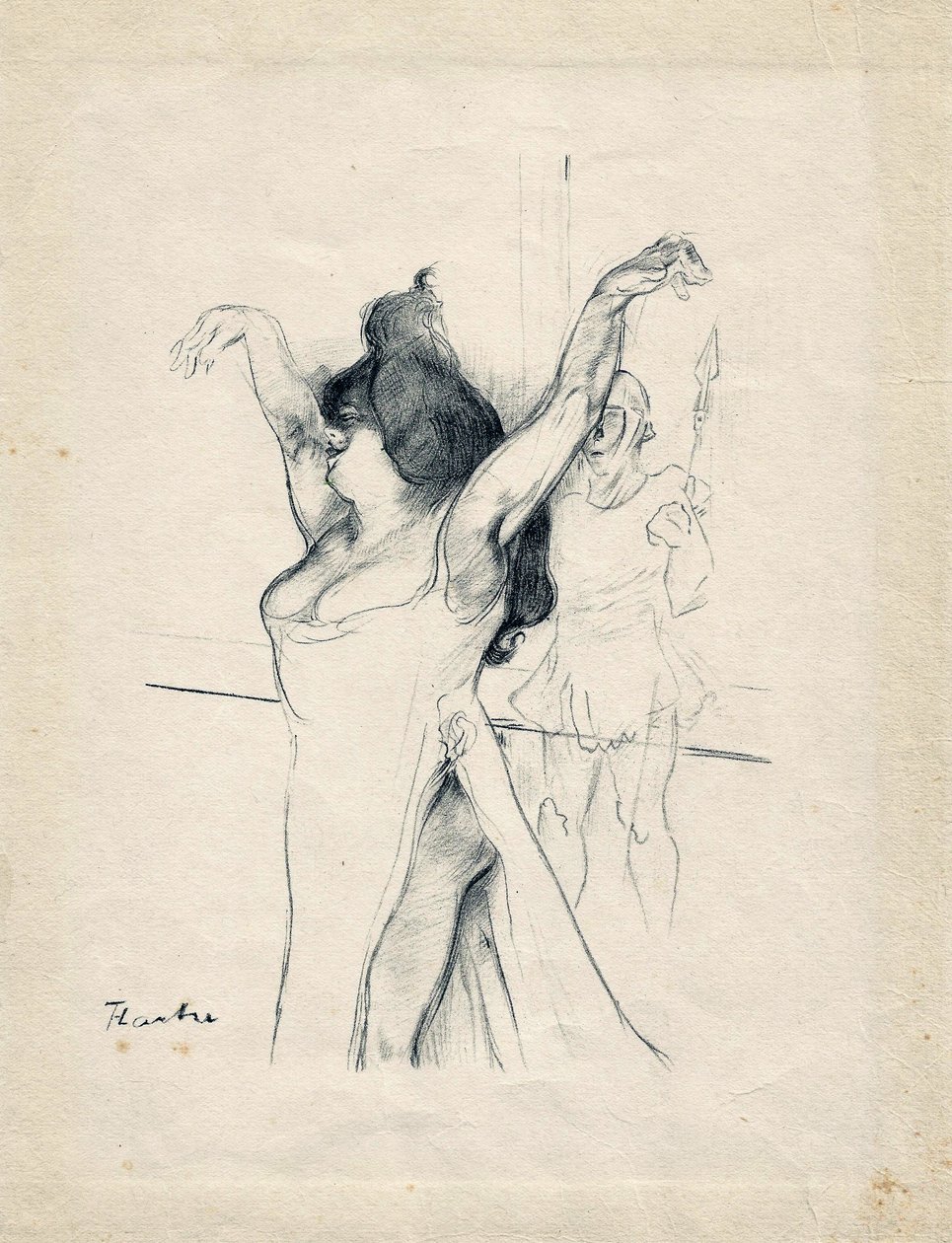 Tekening van Toulouse door Henri de Toulouse-Lautrec