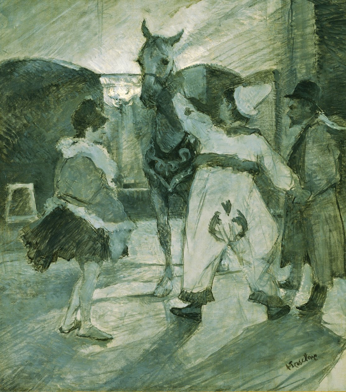 In de Coulissen van het Circus door Henri de Toulouse Lautrec