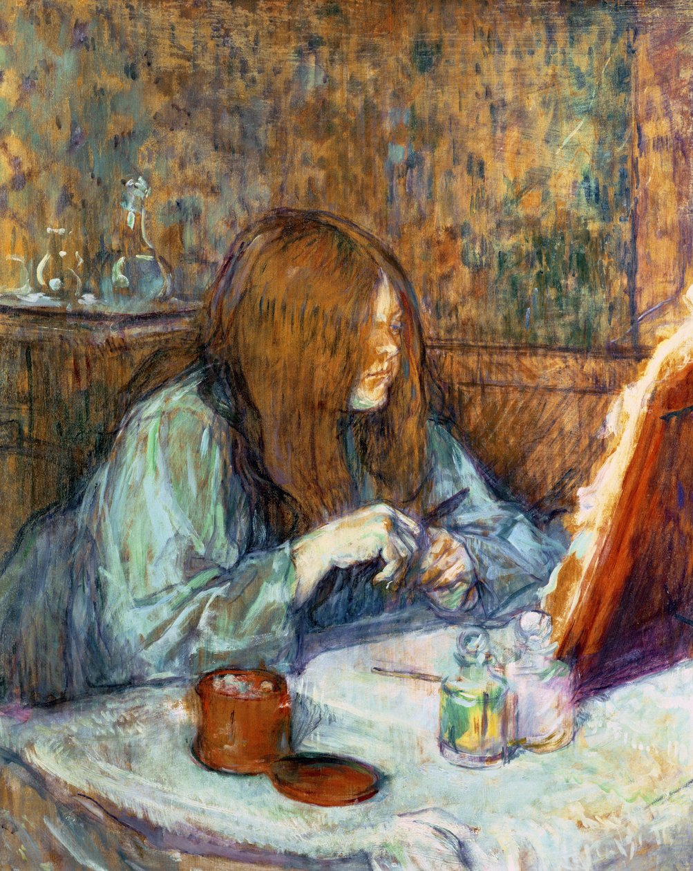 Madame Poupoule bij haar toilet, 1898 door Henri de Toulouse Lautrec