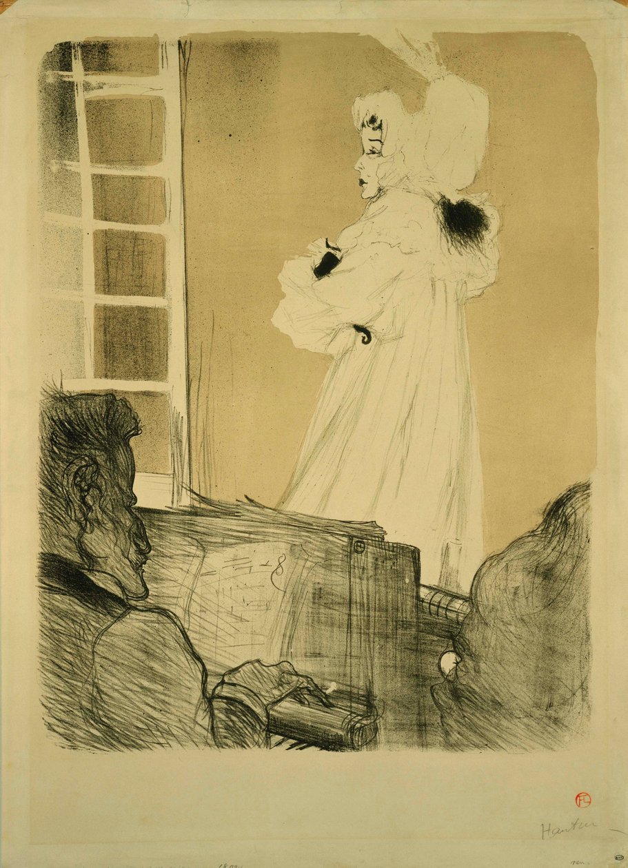 Miss May Belfort (Staat I) door Henri de Toulouse-Lautrec