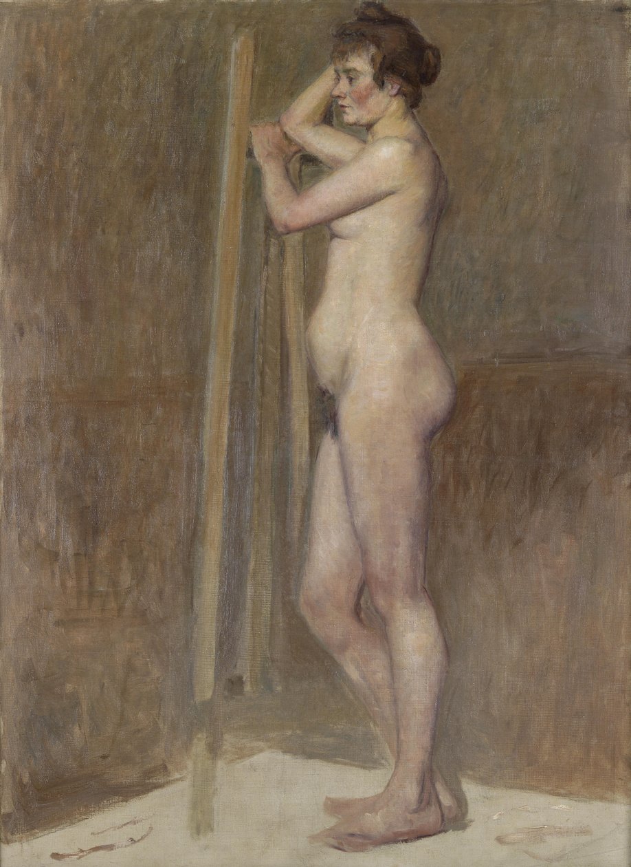 Naakt in het atelier door Henri de Toulouse-Lautrec