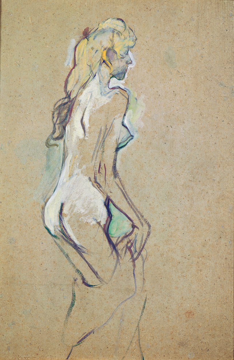 Naakt jong meisje door Henri de Toulouse Lautrec