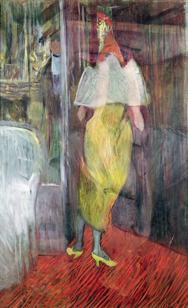 Vrouw die een doos binnengaat in het theater, 1894 door Henri de Toulouse Lautrec