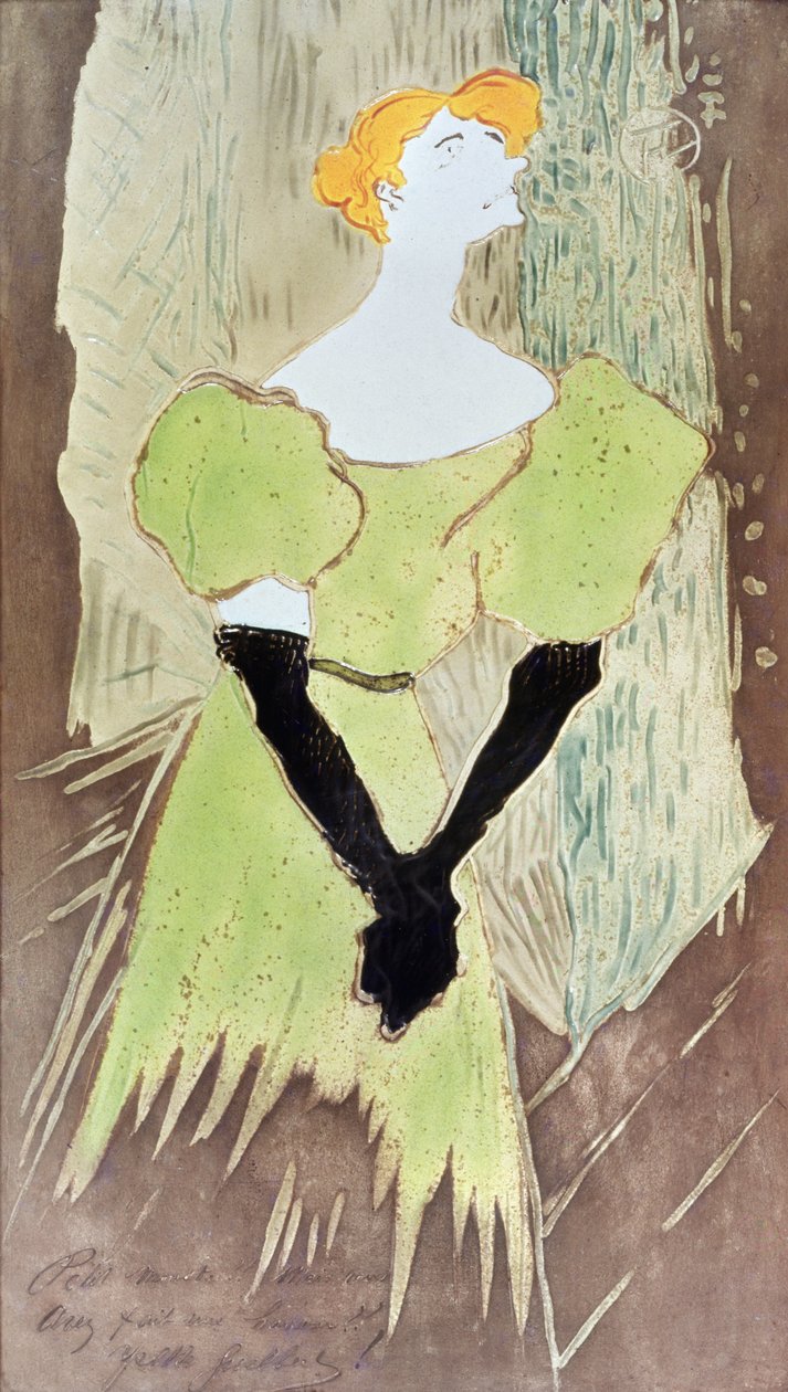 Yvette Guilbert, Music-Hall Zangeres, 1895 door Henri de Toulouse Lautrec