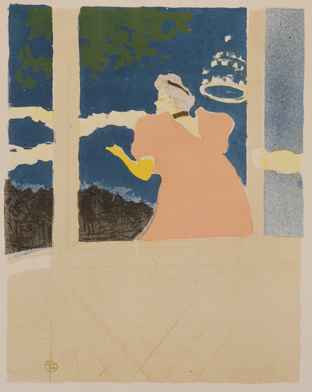 In het Ambassador Theater door Henri de Toulouse-Lautrec