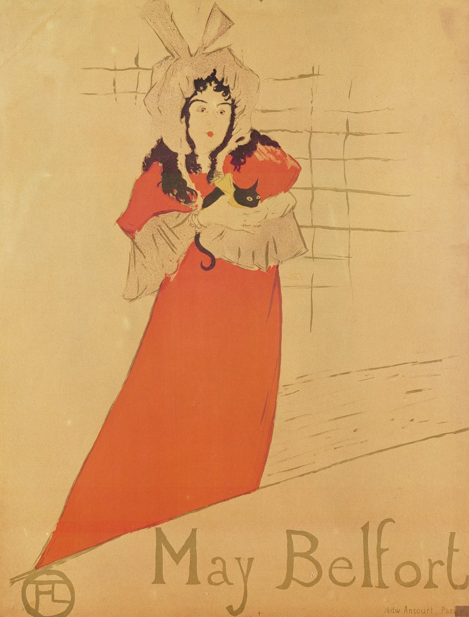 May Belfort (poster), 1895 (kleur lithografie) door Henri de Toulouse Lautrec