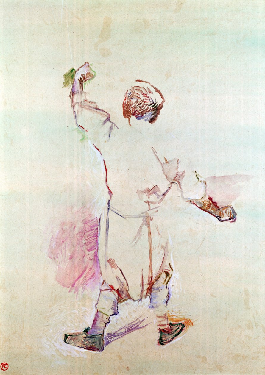 De Rug van een Man in een Lang Shirt, 1888 door Henri de Toulouse Lautrec