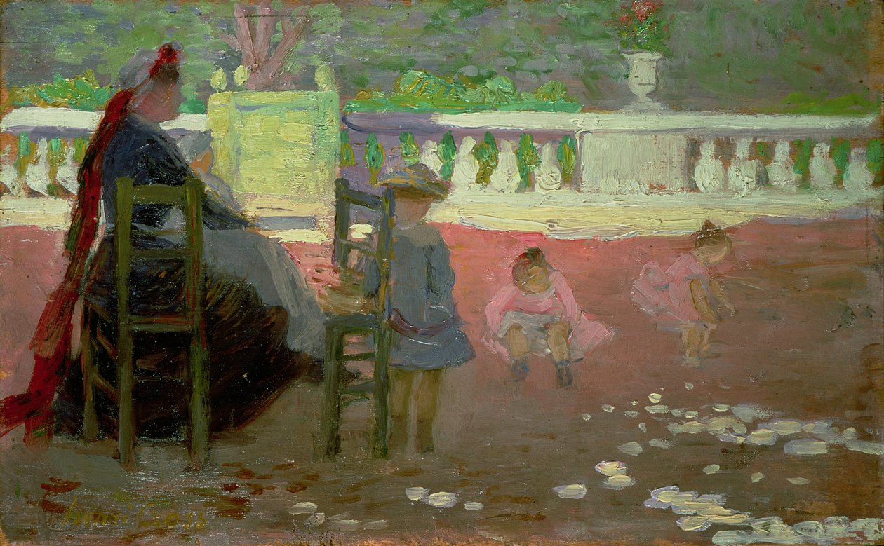 In de Luxemburgse tuinen door Henri Edmond Cross