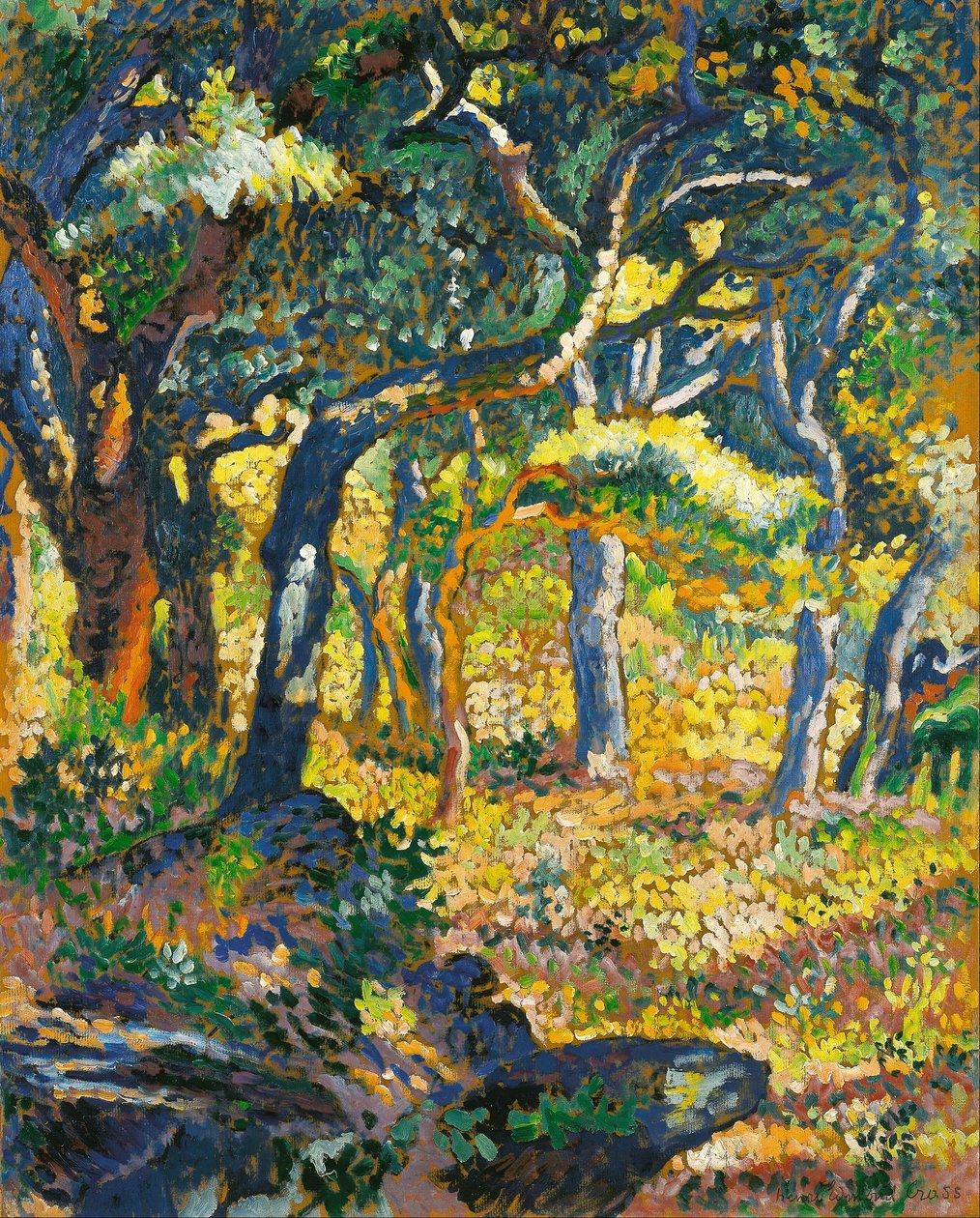 Een open plek in de Provence (studie) door Henri-Edmond Cross
