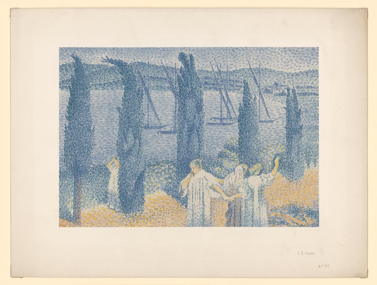 Vrouwen tijdens een wandeling (uit: A. Vollard: Les Peintre-Graveurs, Parijs 1896/97) door Henri-Edmond Cross
