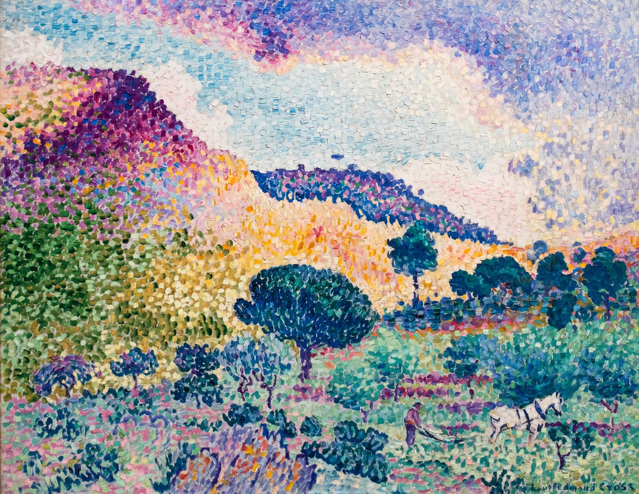 Het Maures-gebergte door Henri-Edmond Cross