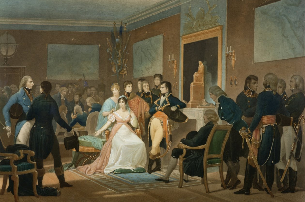 De Ochtend van de 18e Brumaire (9 november) 1799, gegraveerd door Jean Pierre Marie Jazet, 1851 door Henri Frederic Schopin