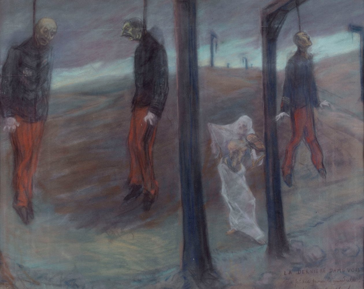 De Dreyfus-affaire, De laatste gesluierde dame, Op voor de quadrille door Henri-Gabriel Ibels