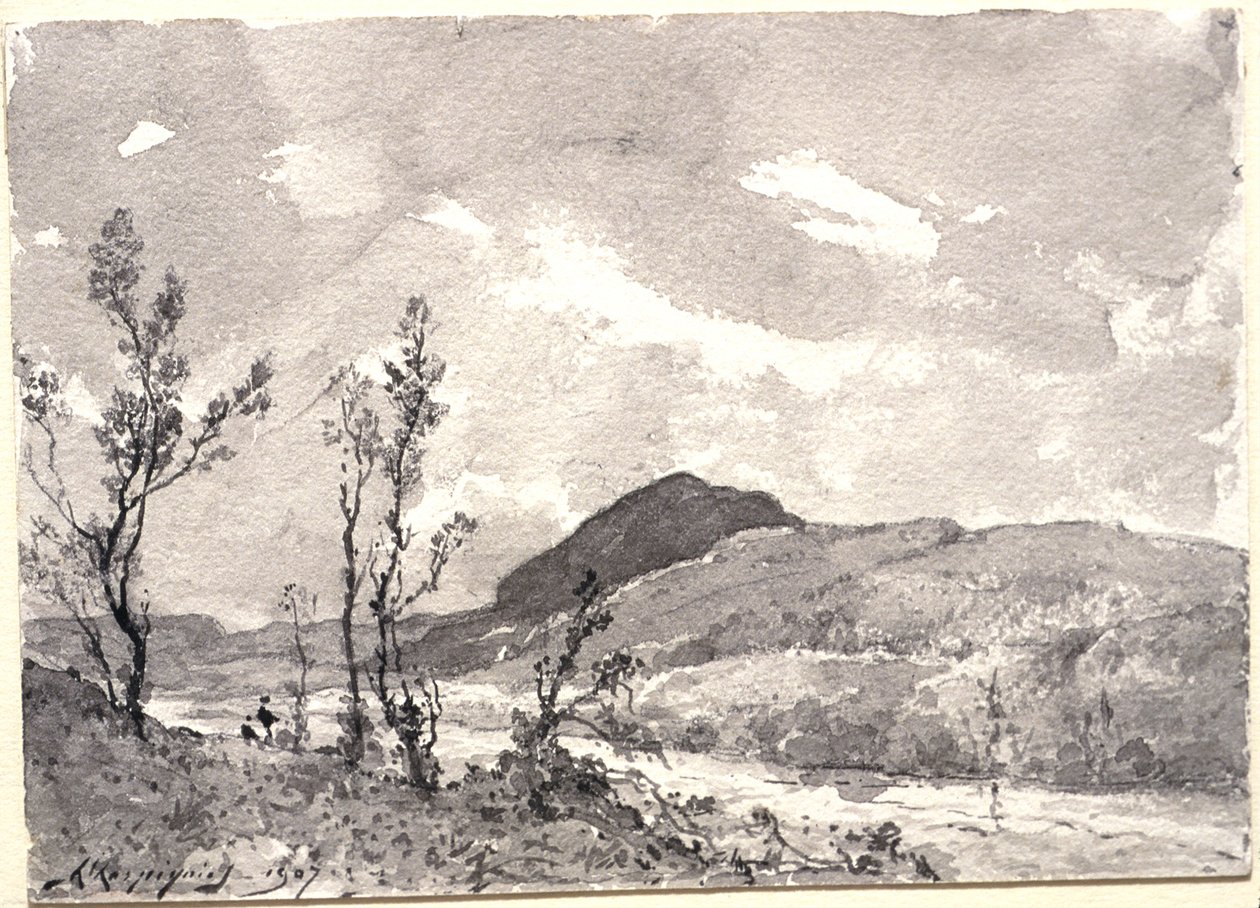 Langs een rivieroeever door Henri-Joseph Harpignies