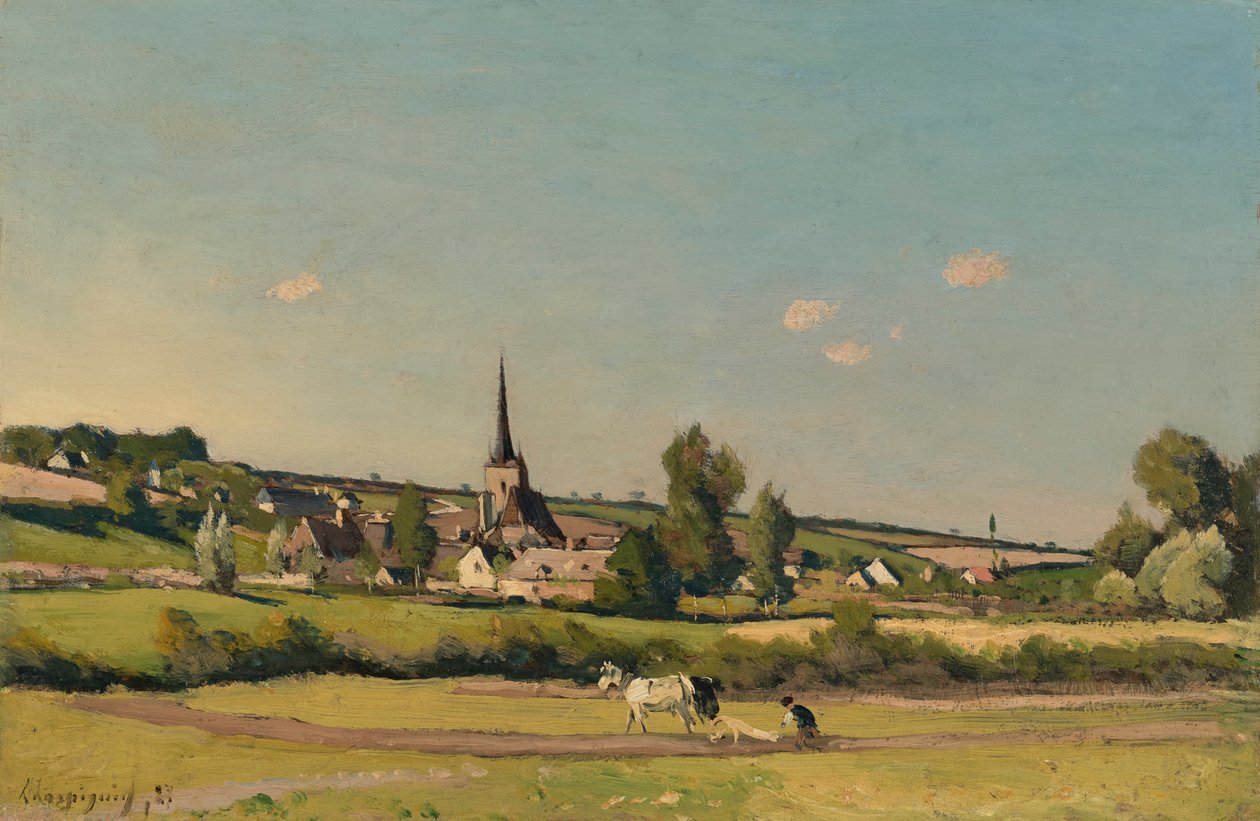 Weergave door Henri-Joseph Harpignies