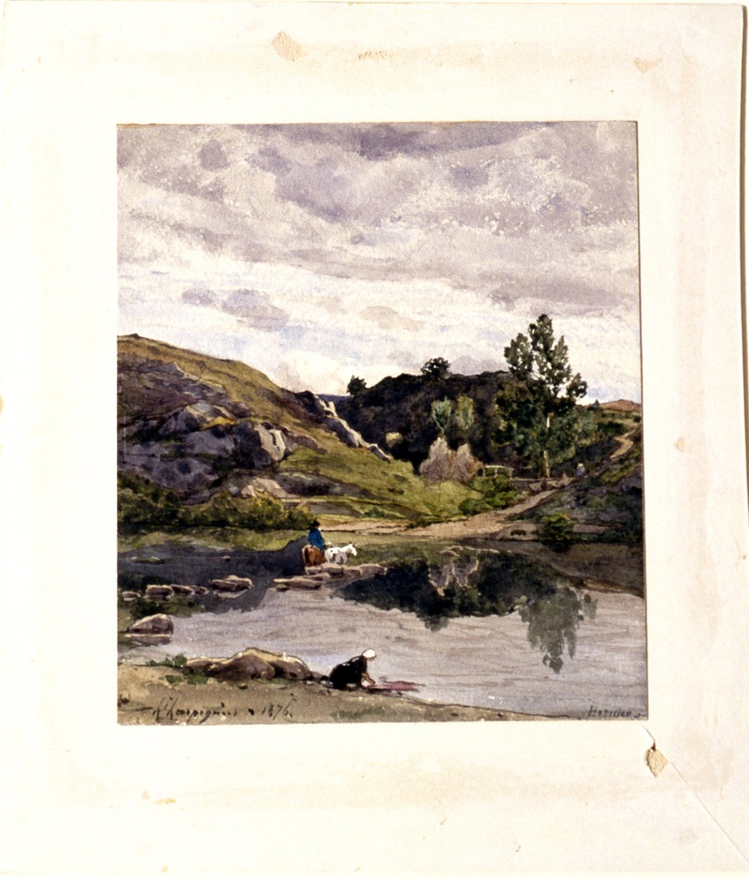 Rivierlandschap door Henri-Joseph Harpignies