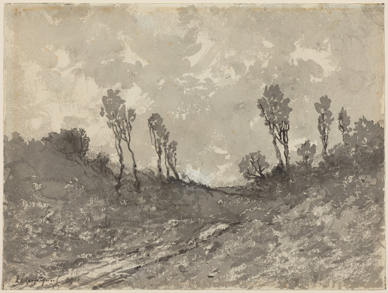 Weg bij Hérisson door Henri-Joseph Harpignies
