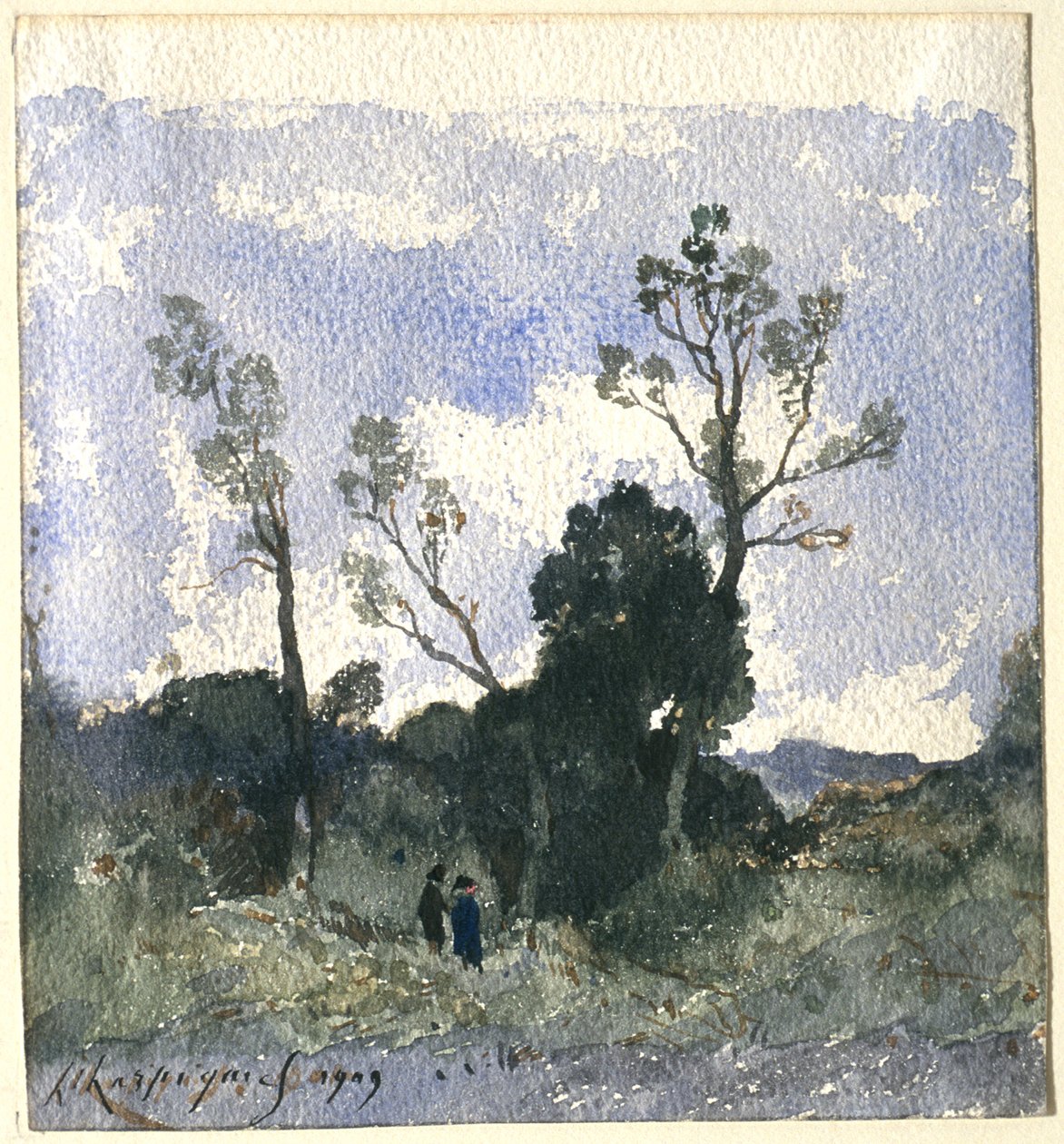 Boslandschap door Henri-Joseph Harpignies