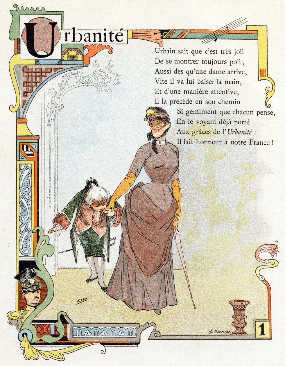 Letter U Urbanite - Ut Uniform Urn One, c.1890 (gravure) door Henri (1858 1924) Gray
