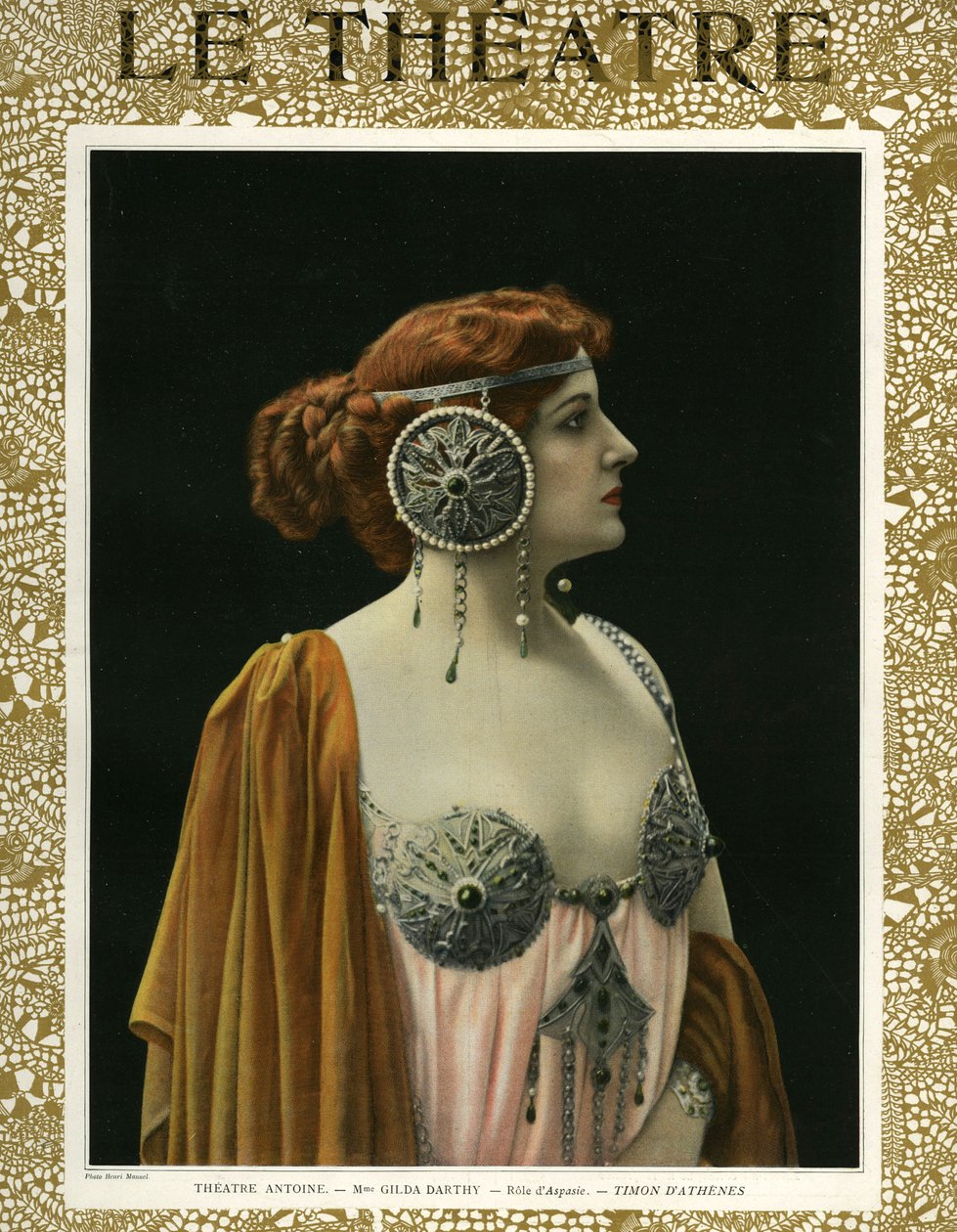 Gilda Darthy als Aspasia, voorpagina van 