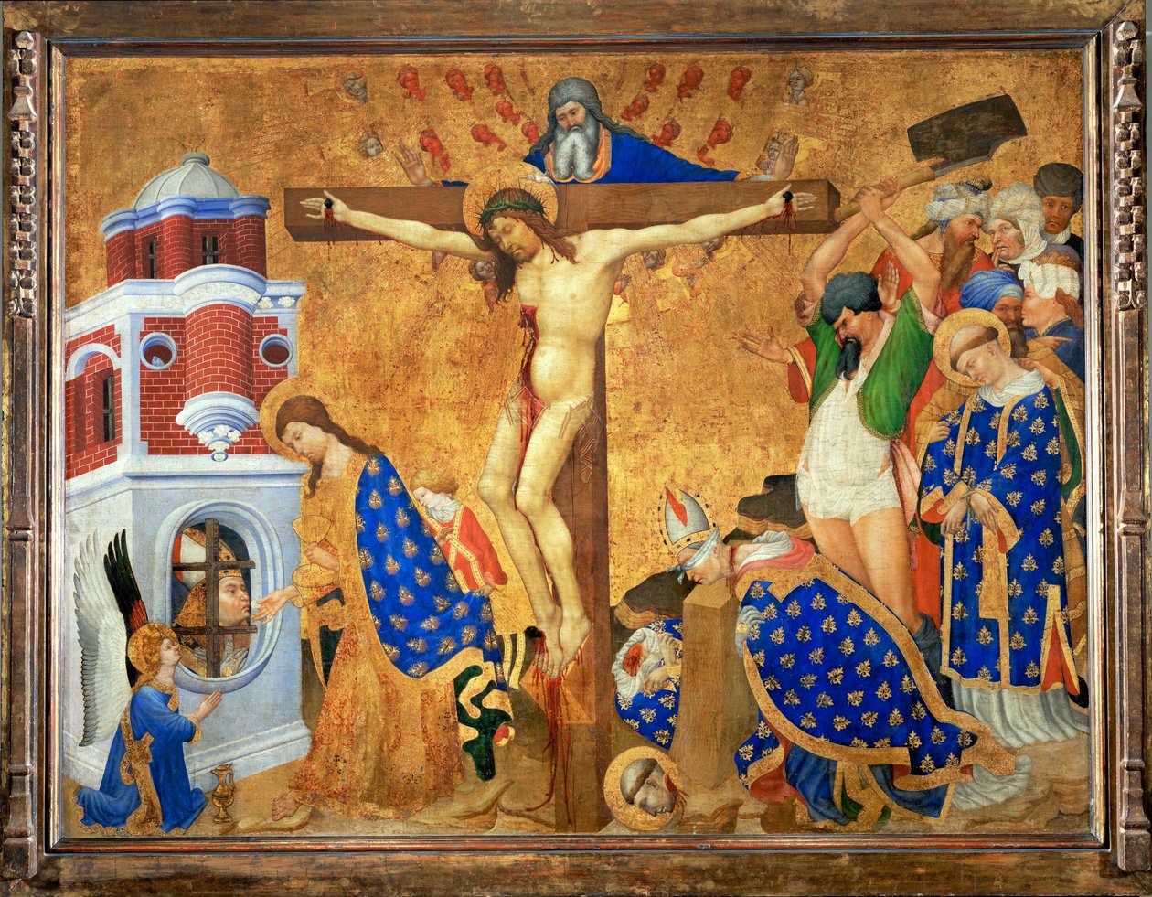 Altaar van Saint Denis: Communie en martelaarschap ... door Henri Bellechose