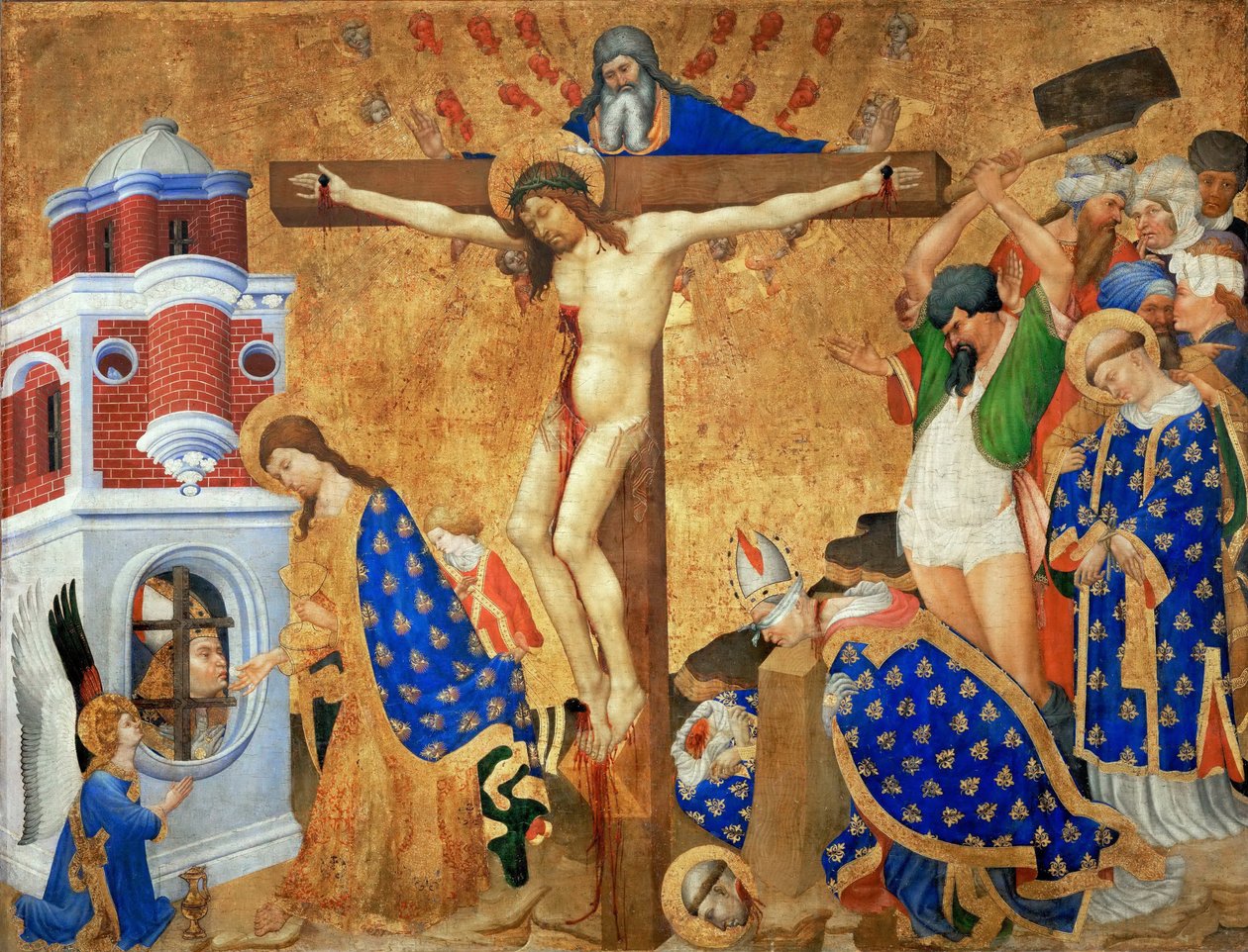 De laatste communie en martelaarschap van Sint-Denis, 1415-1416 door Henri Bellechose
