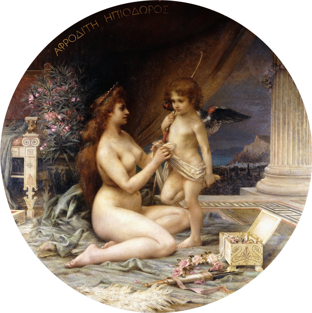 Aphrodite en Eros door Henri-Camille Danger