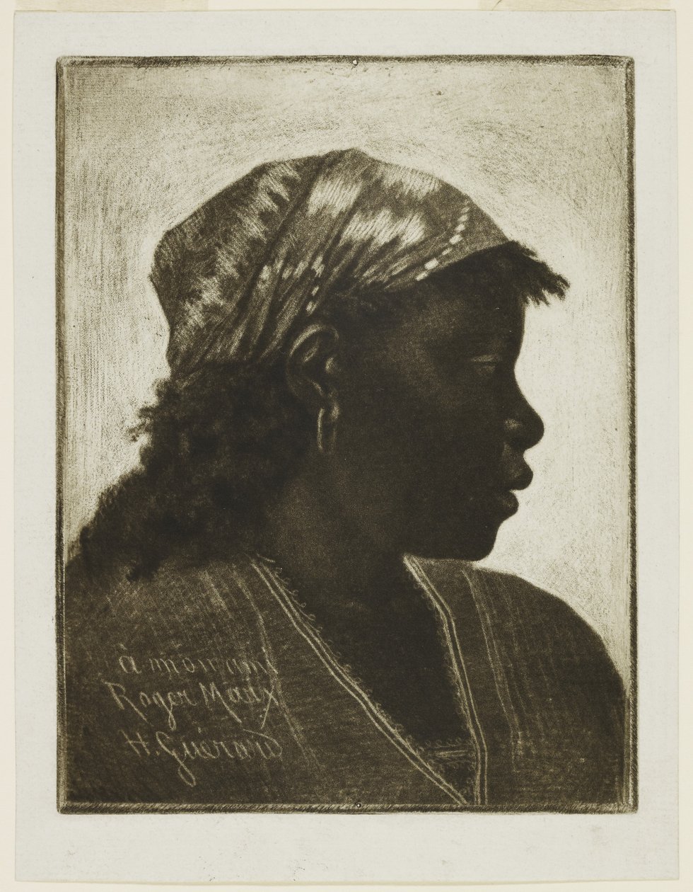 Hoofd van een negerin, c.1888 door Henri Charles Guérard