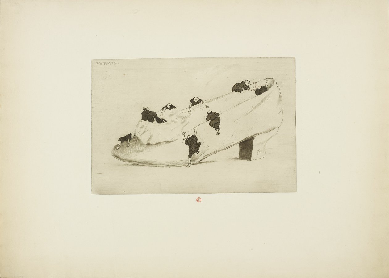 De aanval van de schoen door Henri Charles Guérard