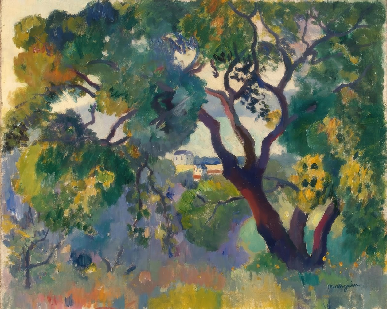 Landschap bij St. Tropez door Henri Charles Manguin