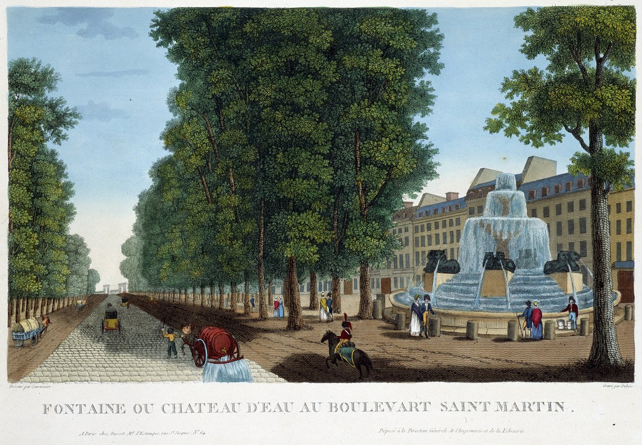 Fontein of waterkasteel van Bd St Martin - in 