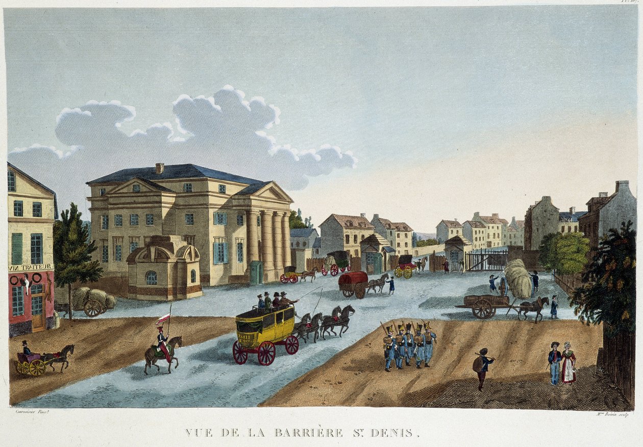 La barrier Saint-Denis, circa 1827 - in “Vues de Paris” door Courvoisier door Henri Courvoisier-Voisin