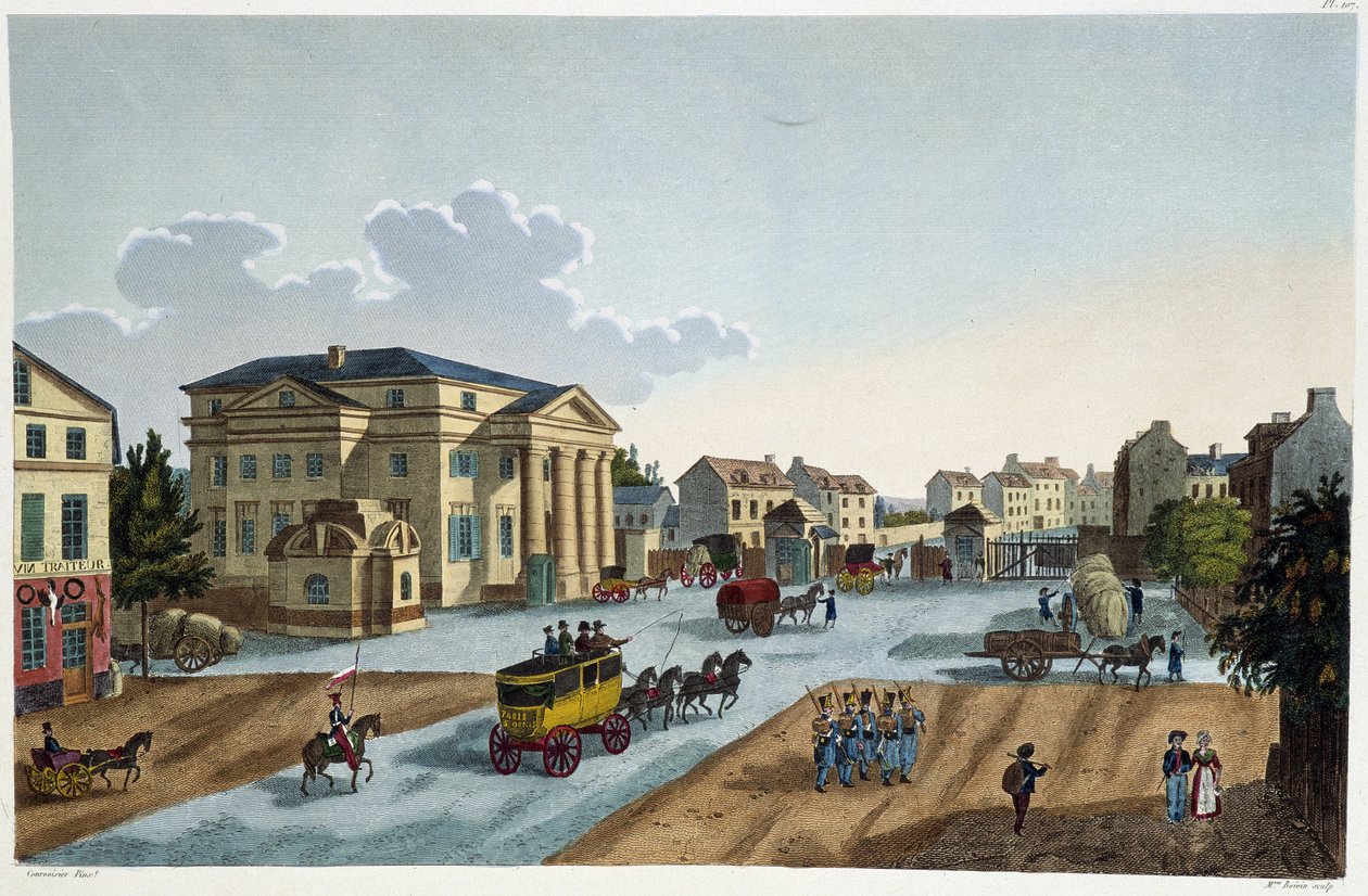 Zicht op de Barrière St Denis - in 