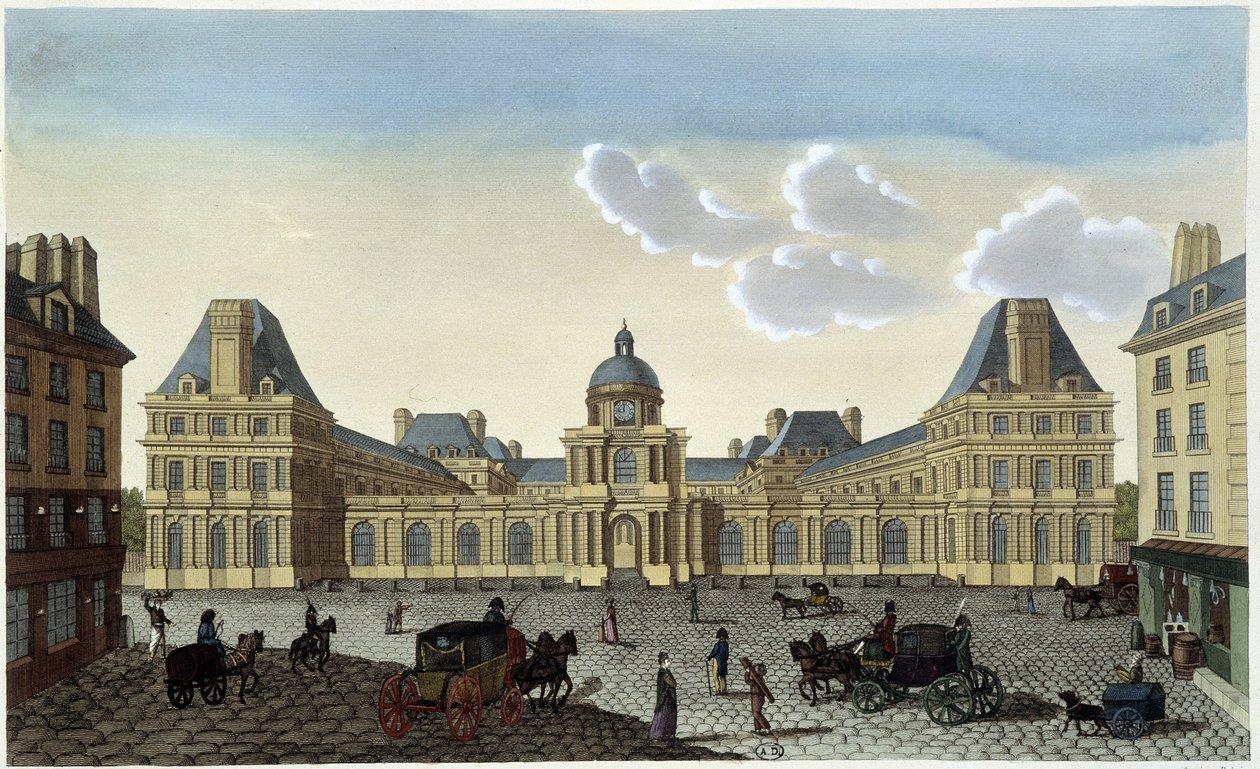 Uitzicht op het Palais du Luxembourg, circa 1820 - in “Vues de Paris” door Courvoisier door Henri Courvoisier Voisin